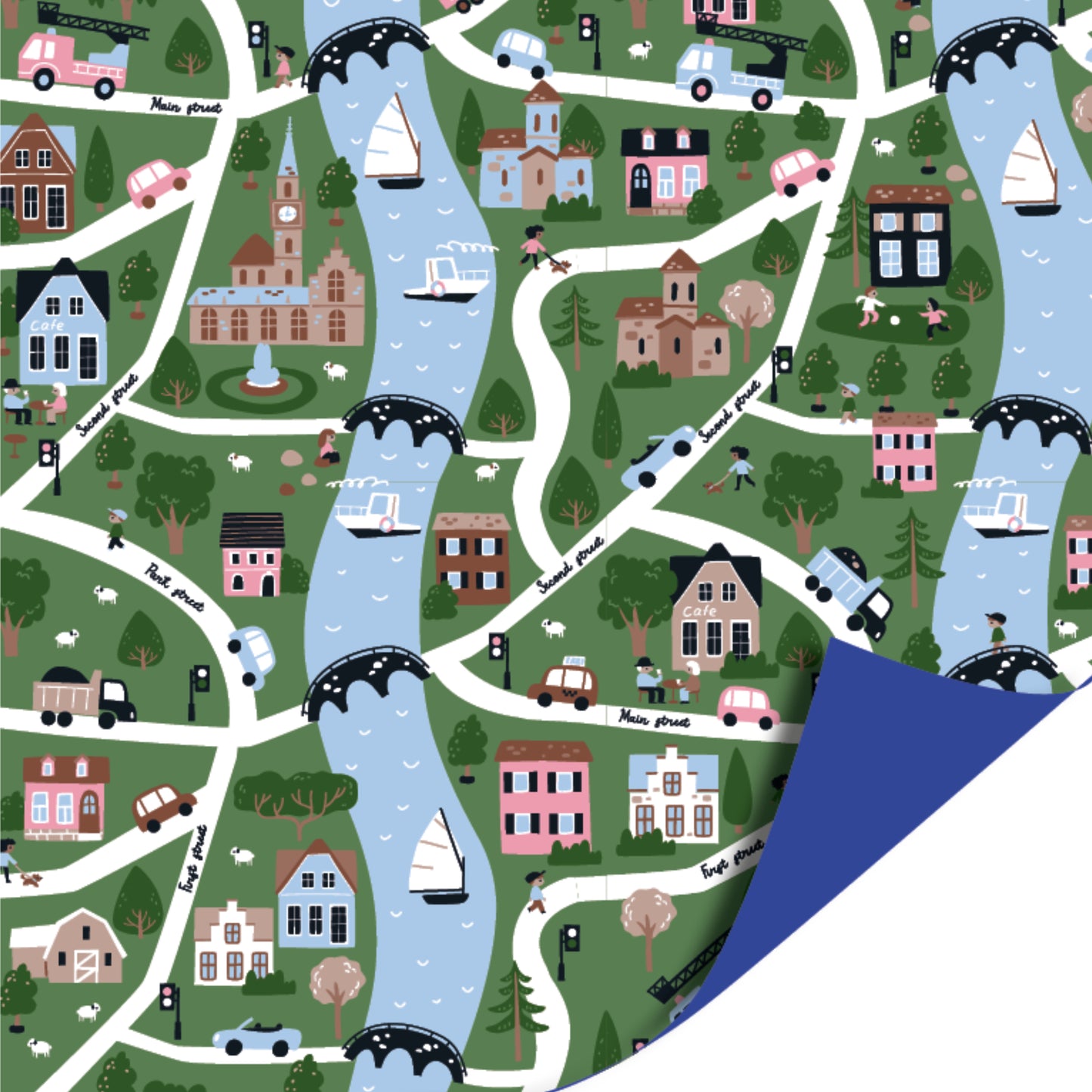 Inpakpapier 70 CM | My Little Village | 2 M