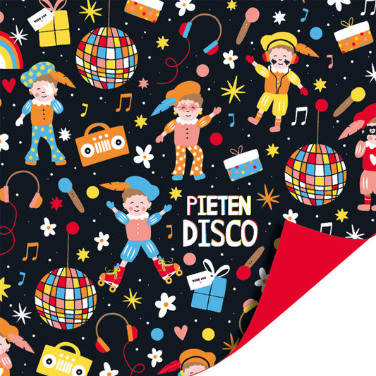 Inpakpapier 70 CM | Pieten Disco | 2 M