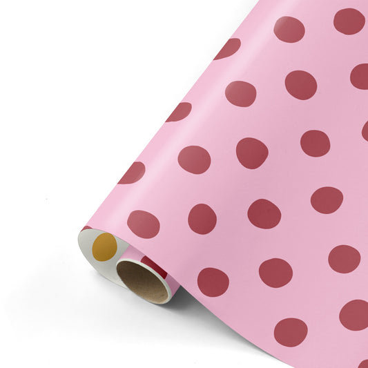 Inpakpapier 50 CM | Polkadots Roze | 3 M