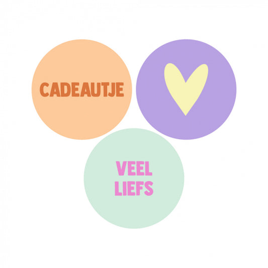 Sticker | Cadeautje Set Kleur | 3 stuks