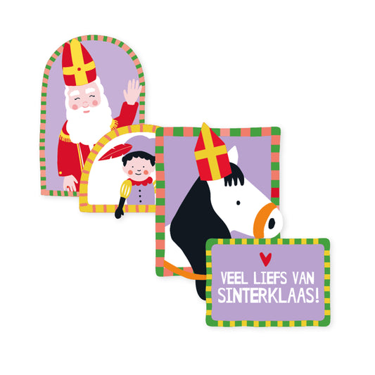 Sticker | Sinterklaas Feest | 4 stuks