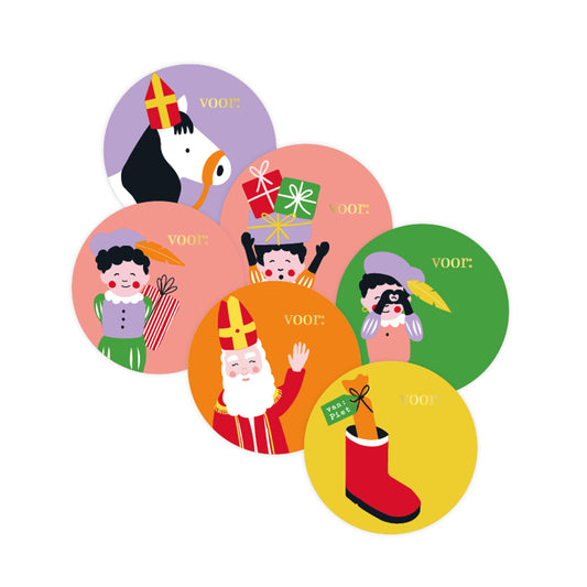 Sticker | Sinterklaas Set | 6 stuks