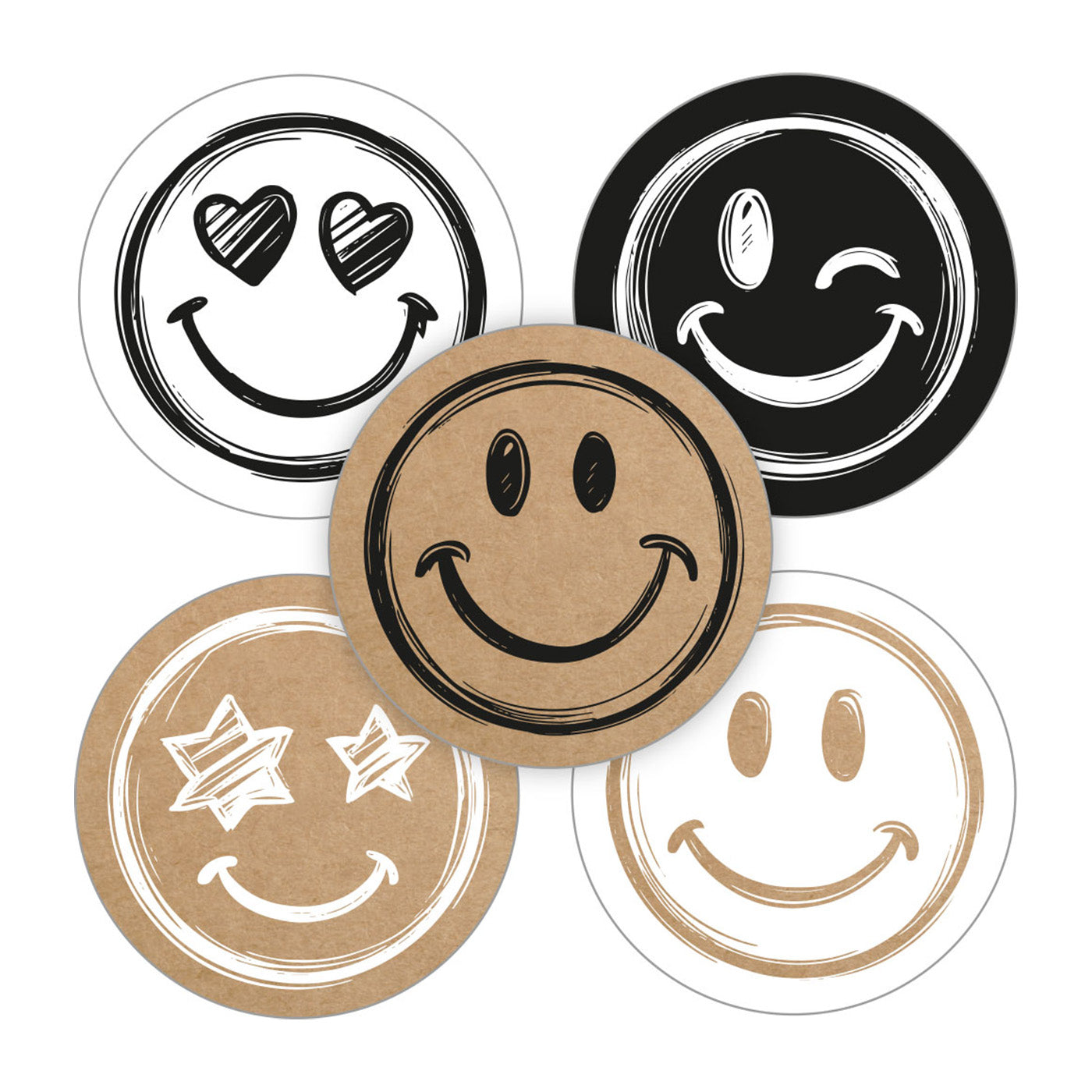 Sticker | Smiley Funny | 5 stuks