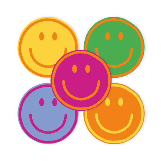 Sticker | Smileys div. kleuren | 5 stuks