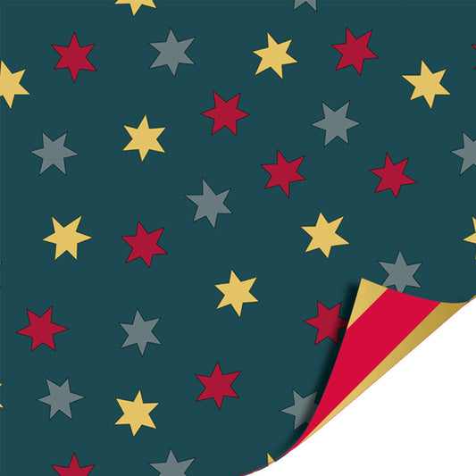 Inpakpapier 70 CM | Stars Green | 2 M