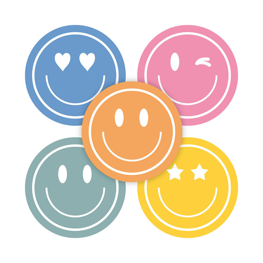 Sticker | Happy Smiley Set | 5 stuks