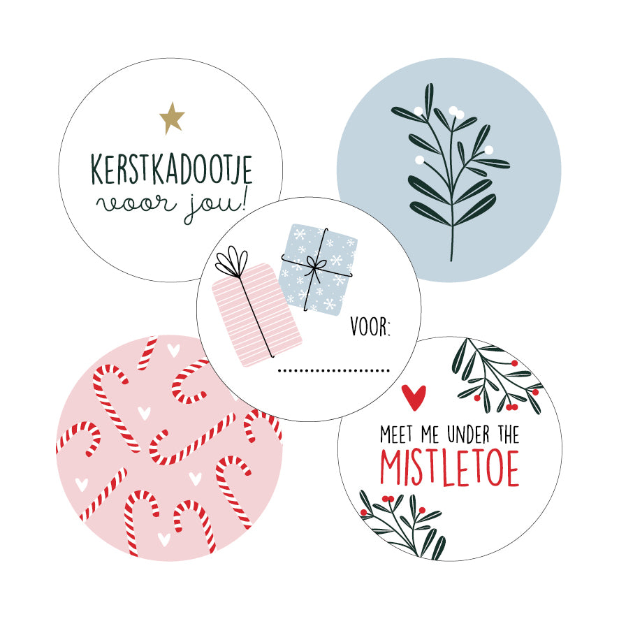 Sticker | Set Mistletoe | 5 stuks