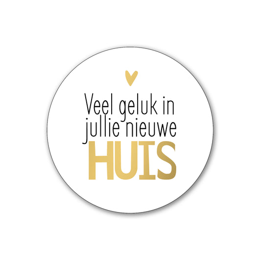 Sticker | Veel Geluk In Jullie Nieuwe Huis | 5 stuks