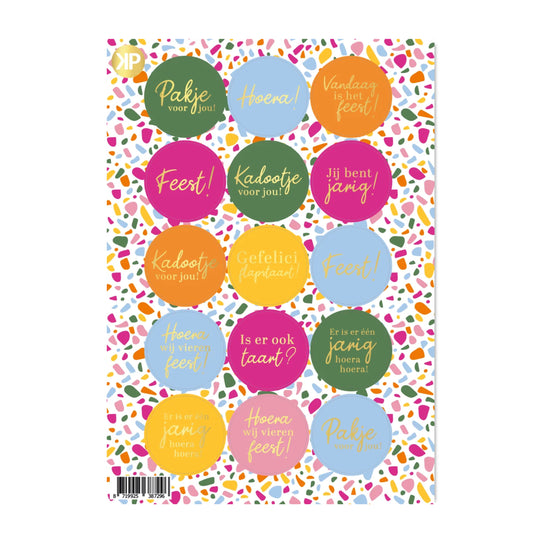Stickervel | Feestje Terrazzo | 1 stuk