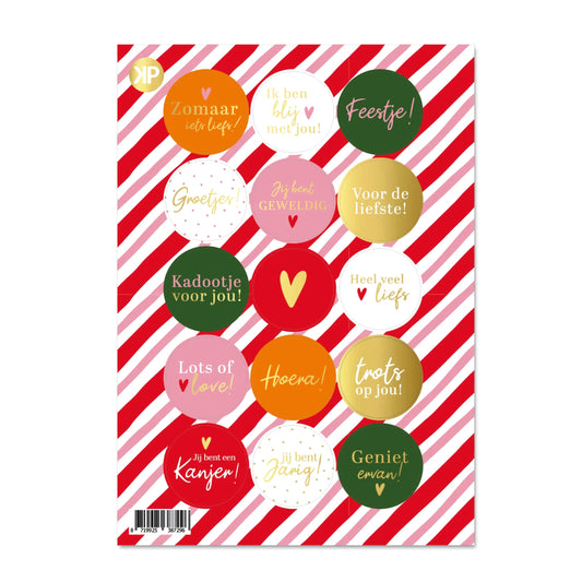 Stickervel | Veel Liefs | 1 stuk