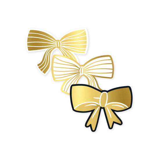 Sticker | Strikken Zwart Goud | 3 stuks