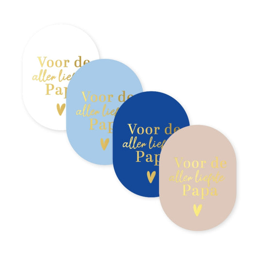 Sticker | Voor De Allerliefste Papa | 4 stuks