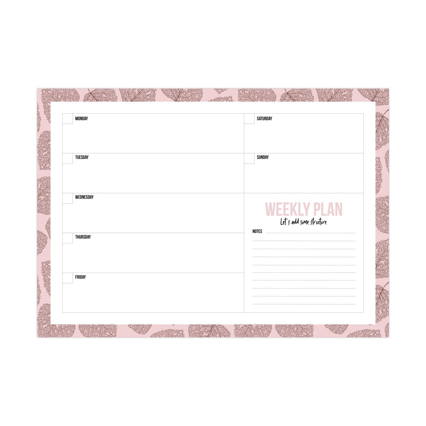 Weekly Planner | Leaves Warm | A4