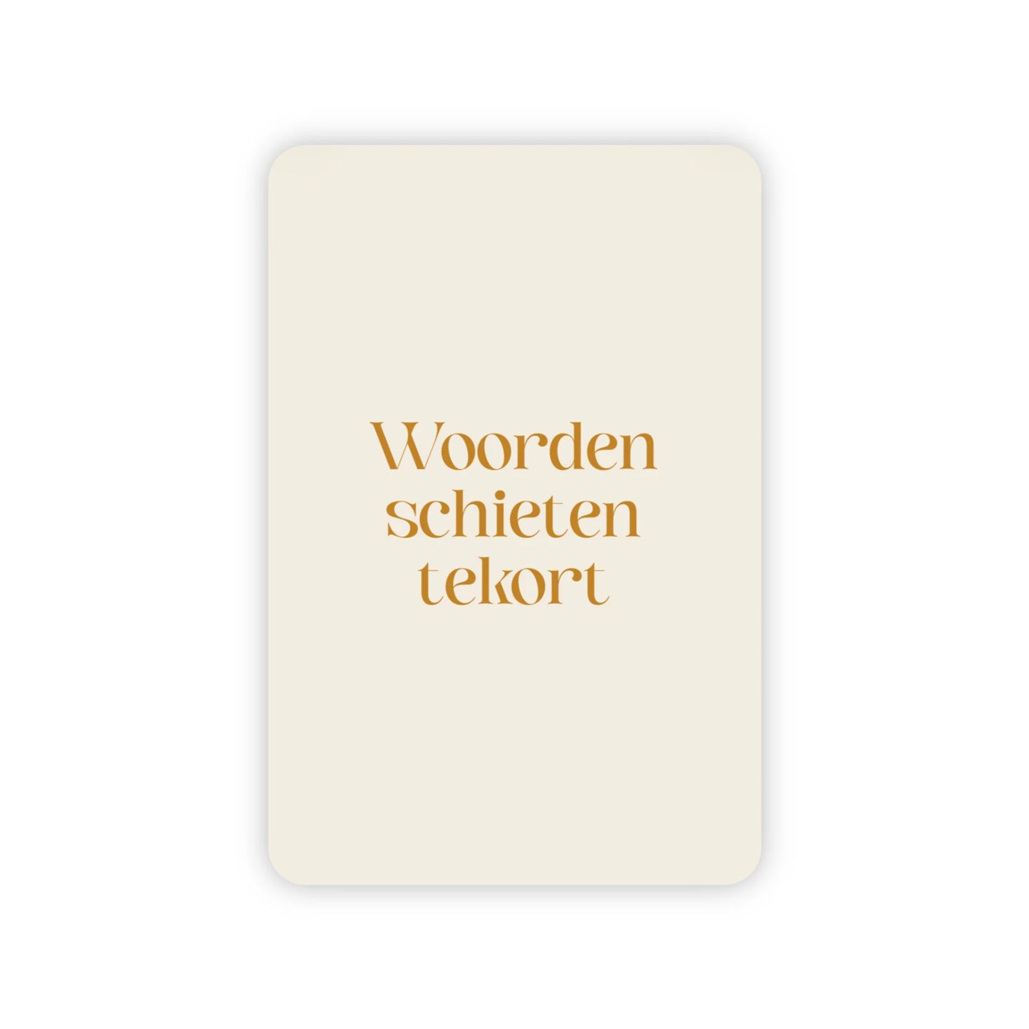 Woorden Schieten Tekort | Goudfolie | Inclusief Envelop