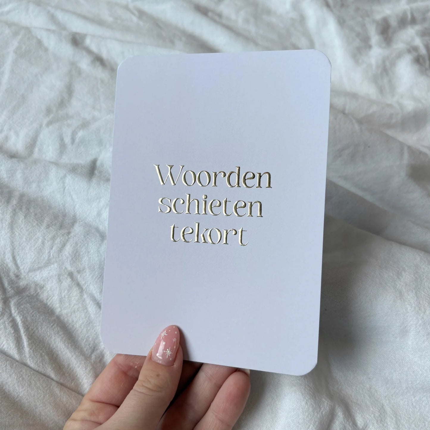 Woorden Schieten Tekort | Goudfolie | Inclusief Envelop