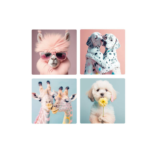 Sticker | Party Animals 1 | 4 stuks