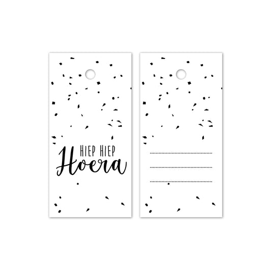 Cadeau Label | Confetti Hiep Hiep Hoera | 1 stuk