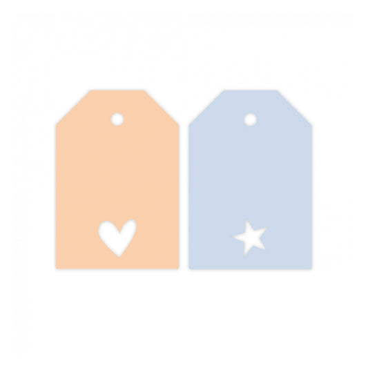 Cadeau Label | Heart & Star Licht | 2 stuks