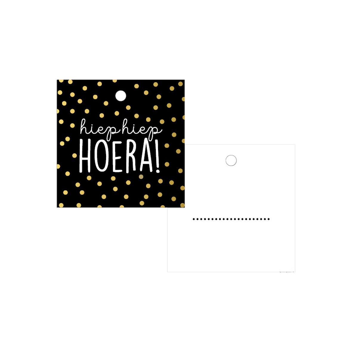 Cadeau Label | Hiep Hiep Hoera Goud | 1 stuk