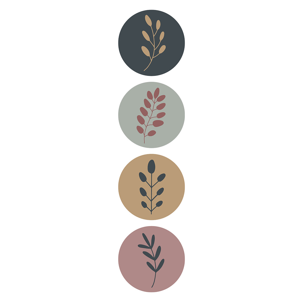 Sticker | Basic Leaves | 4 stuks
