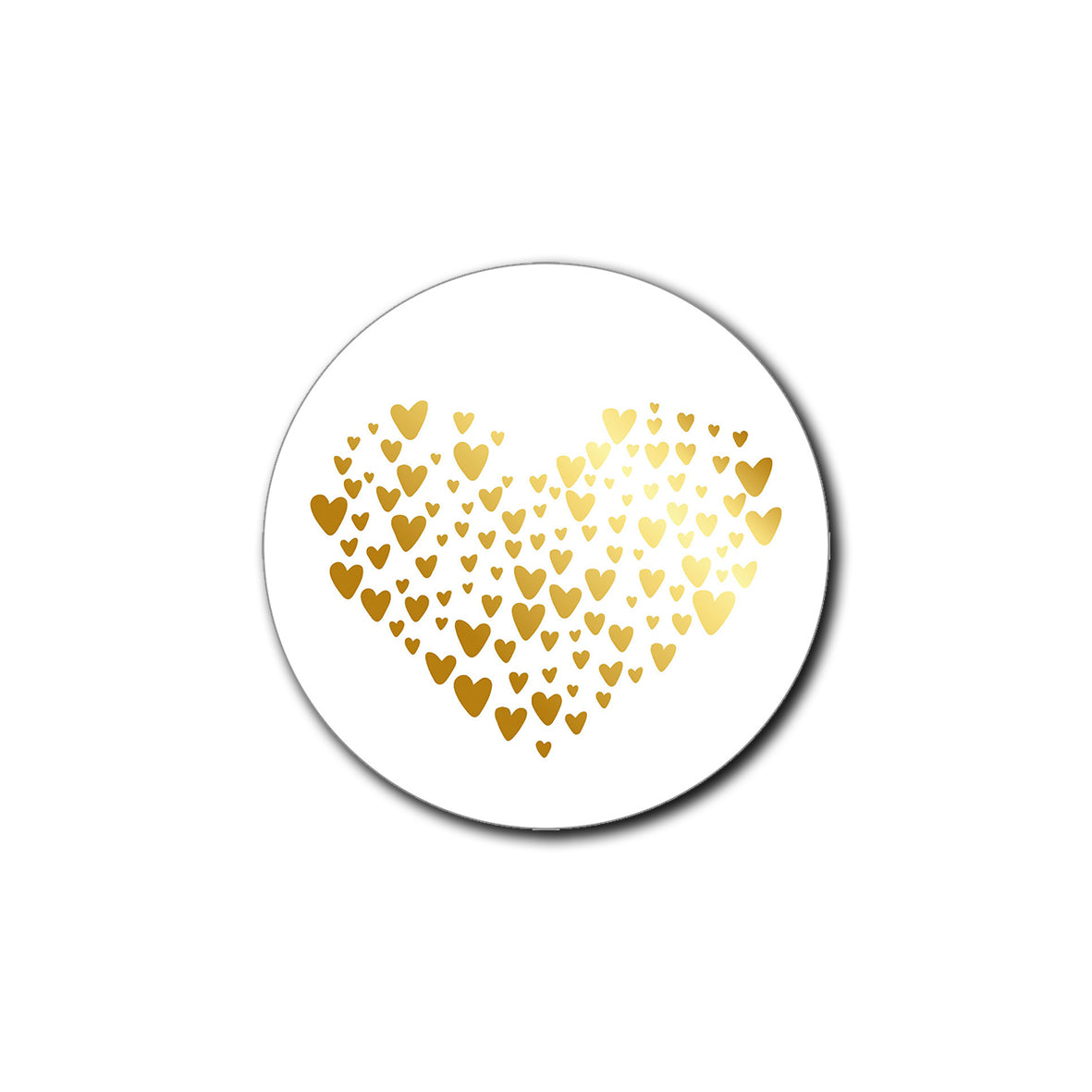 Sticker | Golden Hearts | 5 stuks
