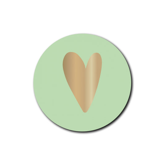 Sticker | Heart Mint Green | 5 stuks