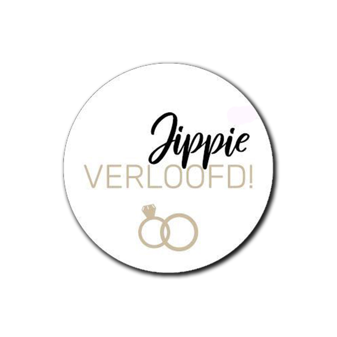 Sticker | Jippie Verloofd! | 5 stuks