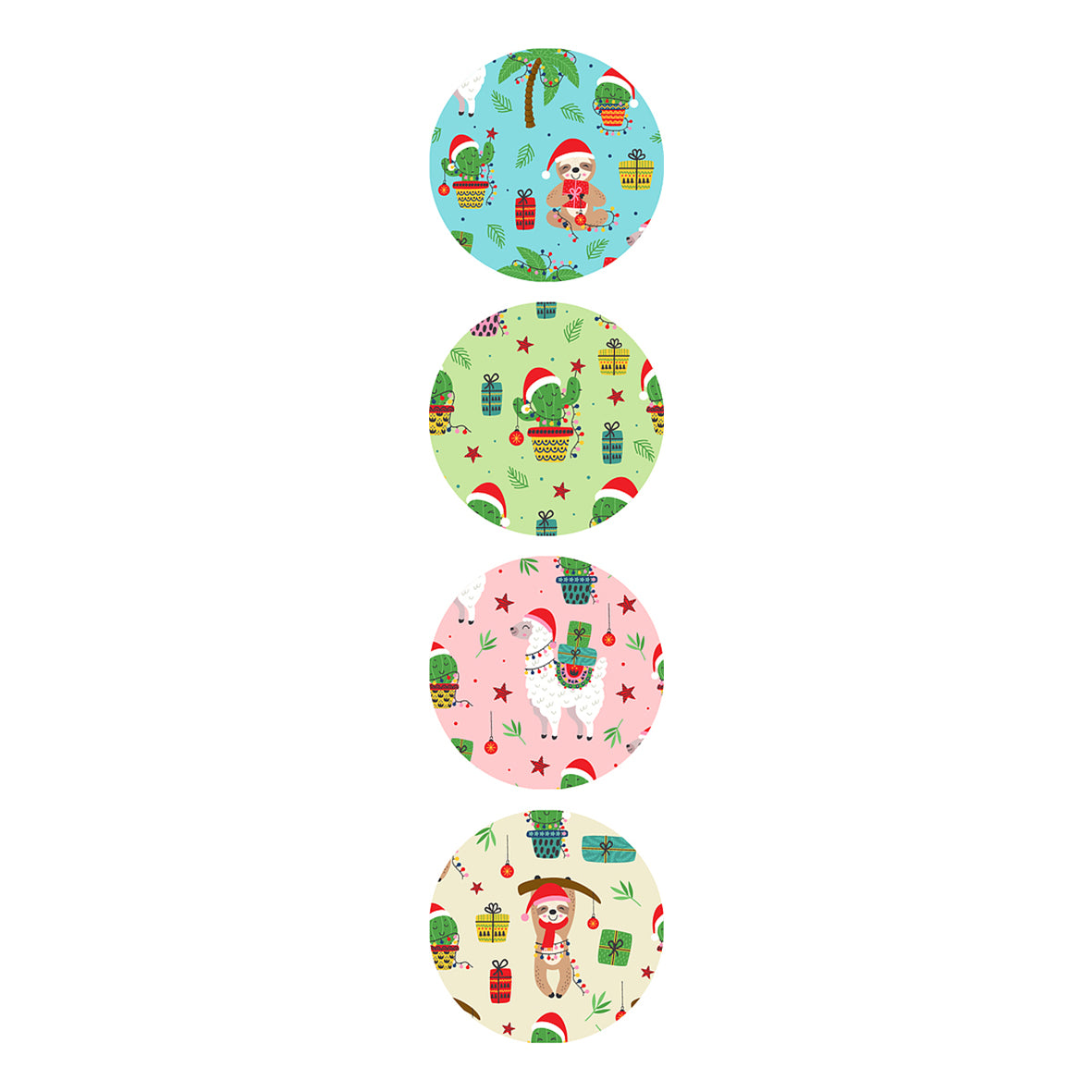 Sticker | Kerstdieren | 4 stuks