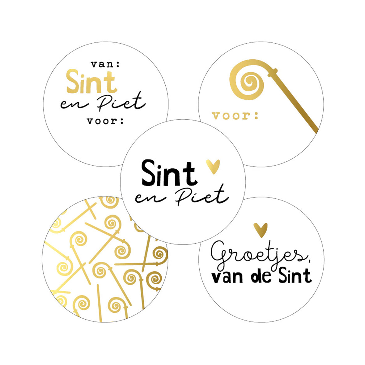 Sticker | Set Sinterklaas Staf | 5 stuks