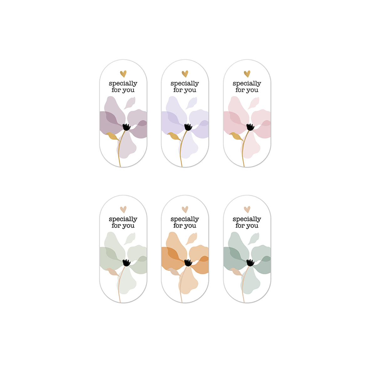 Sticker | Flowers | 6 stuks
